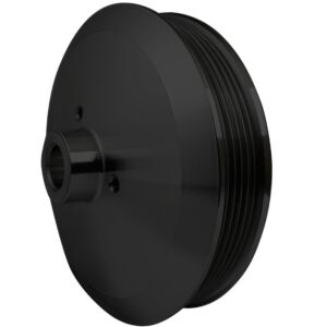 Serpentine Power Steering Pulley - Press Fit - Black