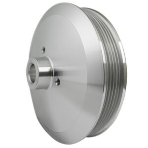 Serpentine Power Steering Pulley - Press Fit - Silver
