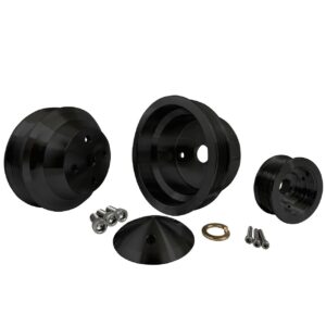 Small Block Chevy Serpentine Pulley Kit - LWP - Black
