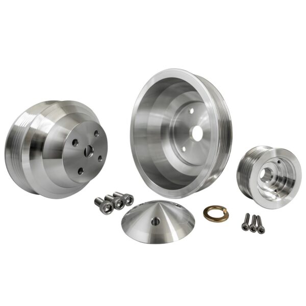 Small Block Chevy High Flow Serpentine Pulley Kit - LWP