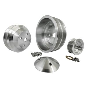Small Block Chevy High Flow Serpentine Pulley Kit - LWP - 2V