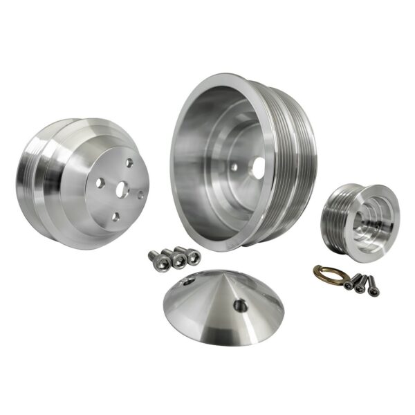 Small Block Chevy High Flow Serpentine Pulley Kit - LWP - 2V