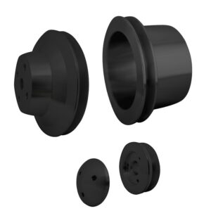 Big Block Chevy V-Belt Pulley Kit - 1V - LWP - Black