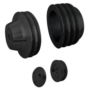 Big Block Chevy V-Belt Pulley Kit - 3V - LWP - Black