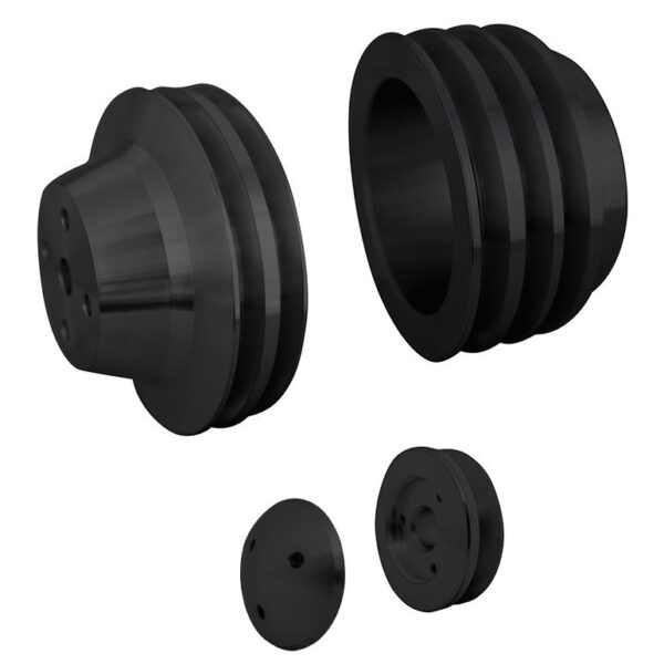 Big Block Chevy V-Belt Pulley Kit - 3V - LWP - Black