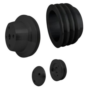 Big Block Chevy V-Belt Pulley Kit - 3V - LWP - Black