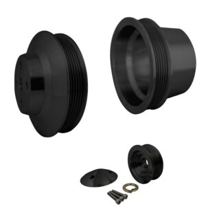 Big Block Chevy Serpentine Pulley Kit - LWP - 1V - Black