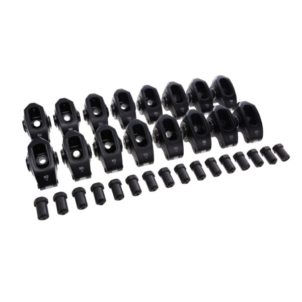 TSP Small Block Ford Pro Series 2024 Aluminum Roller Rocker Arms, 1.6 Ratio, 3/8 in. Stud, Needle Bearing Tip
