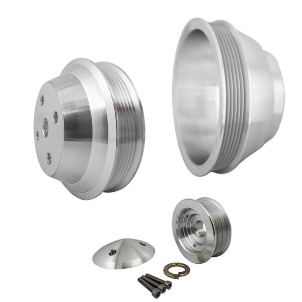 Big Block Chevy High Flow Serpentine Pulley Kit - LWP - 1V