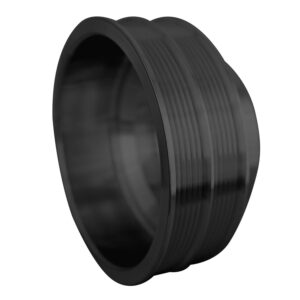 Big Block Chevy High Flow Serpentine Crankshaft Pulley - LWP - 2V - Black
