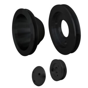 Big Block Chevy V-Belt Pulley Kit - SWP - 1V - Black