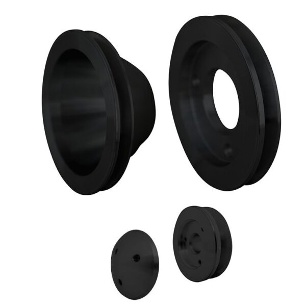 Big Block Chevy V-Belt Pulley Kit - SWP - 1V - Black