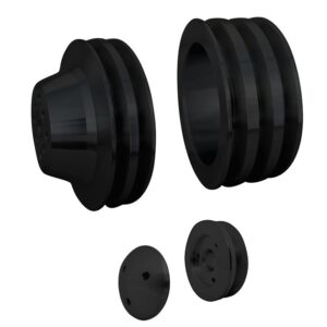 Big Block Chevy V-Belt Pulley Kit - SWP - 3V - Black