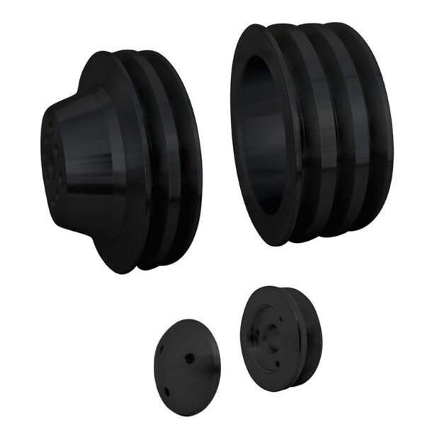 Big Block Chevy V-Belt Pulley Kit - SWP - 3V - Black