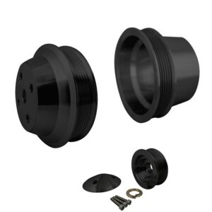 Big Block Chevy Serpentine Pulley Kit - LWP - 1V - Black
