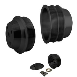 Big Block Chevy Serpentine Pulley Kit - LWP - 2V - Black