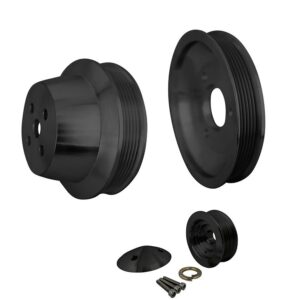Big Block Chevy High Flow Serpentine Pulley Kit - SWP - 1V - Black