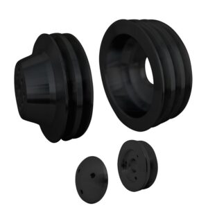 Big Block Chevy High Flow V-Belt Pulley Kit - SWP - 3V - Black