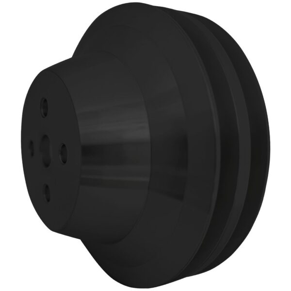 Chevy 409 V-Belt Water Pump Pulley; 2V; Black