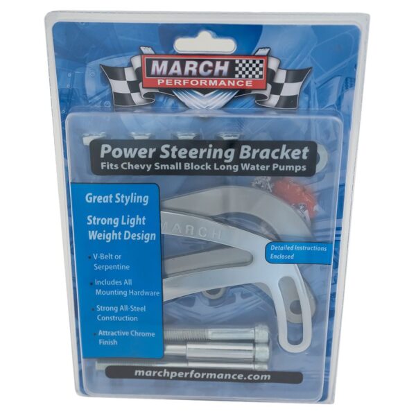 Small Block Chevy Power Steering Bracket - Chrome