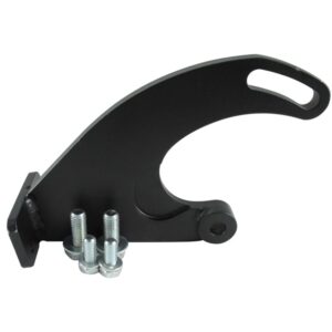 Borgeson - Pump Bracket - P/N: 802410 - Power steering pump bracket for attaching a Saginaw style P/S pump to Ford 200/250. Painted black, with hardware.