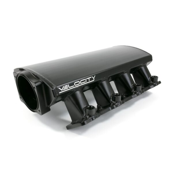TSP Intake Manifold; TSP Velocity Fab. Aluminum Rectangle Port Angled; Black