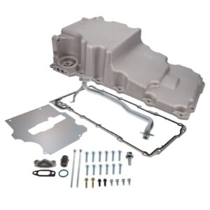 TSP Oil Pan; Cast Aluminum Low-profile Retro-fit 5.5-Quart; LS; Satin