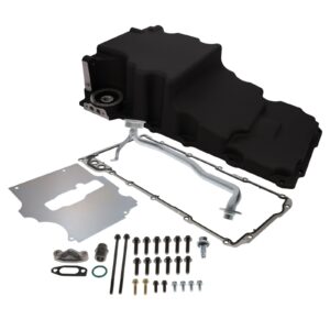 TSP Oil Pan; Cast Aluminum Low-profile Retro-fit 5.5-Quart; LS; Black