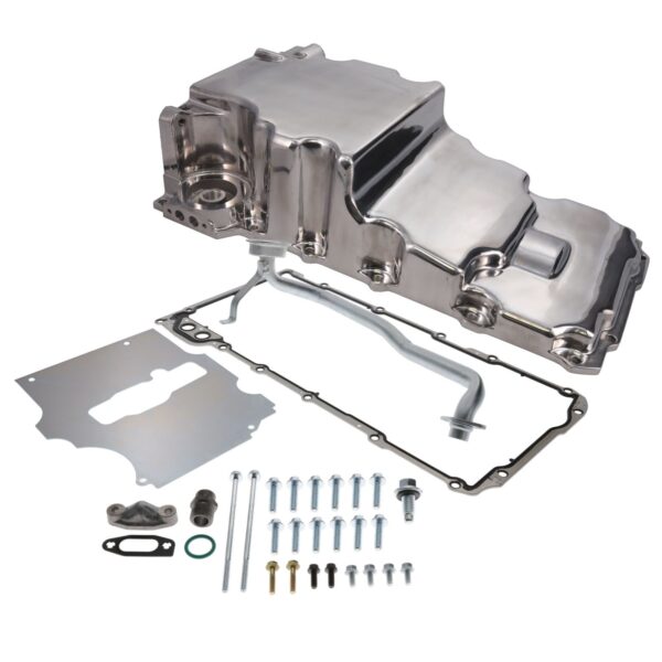 TSP Oil Pan; Cast Aluminum Low-profile Retro-fit 5.5-Quart; LS; Polished