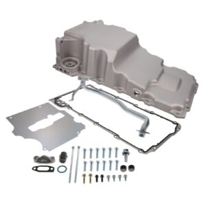 TSP Oil Pan; Cast Aluminum Low-profile Retro-fit 5.7-Quart; LS; Satin