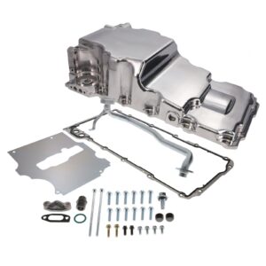 TSP Oil Pan; Cast Aluminum Low-profile Retro-fit 5.7-Quart; LS; Polished