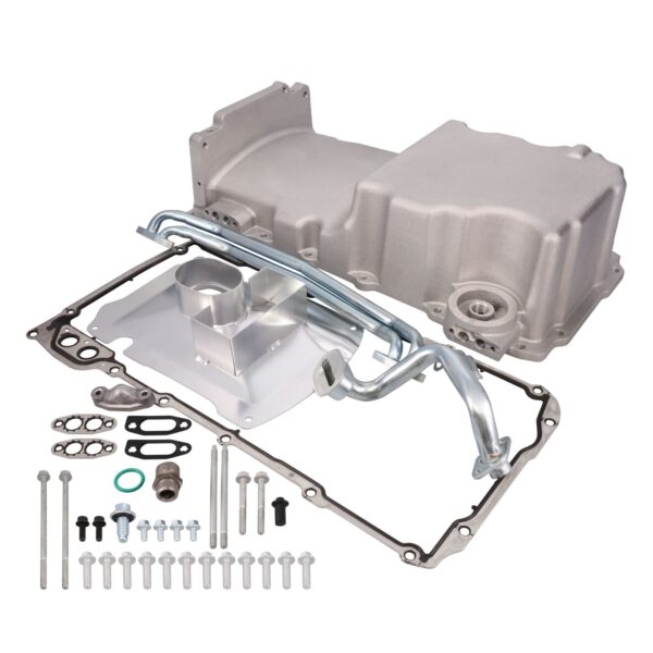 Oil Pan;  Aluminum Low-profile Rear-sump 6.0-Quart; LS; Satin