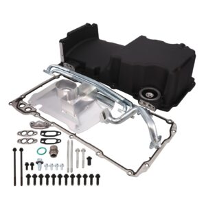 Oil Pan;  Aluminum Low-profile Rear-sump 6.0-Quart; LS; Black