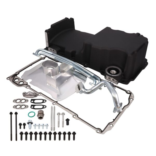 Oil Pan;  Aluminum Low-profile Rear-sump 6.0-Quart; LS; Black