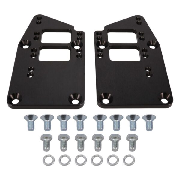 Engine Mount Adapter Plate; Aluminum LT Gen V to SBC/BBC; Black