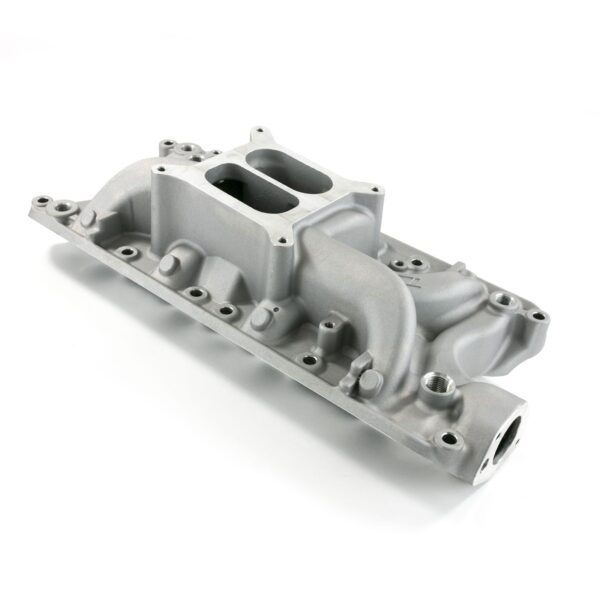 TSP Intake Manifold; Ford Small Block Carb. Aluminum Dual Plane; Black