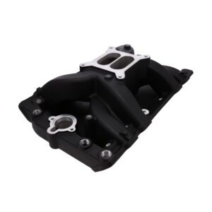 TSP Oldsmobile Big Block V8 Dual Plane Air Gap Black Aluminum Intake Manifold