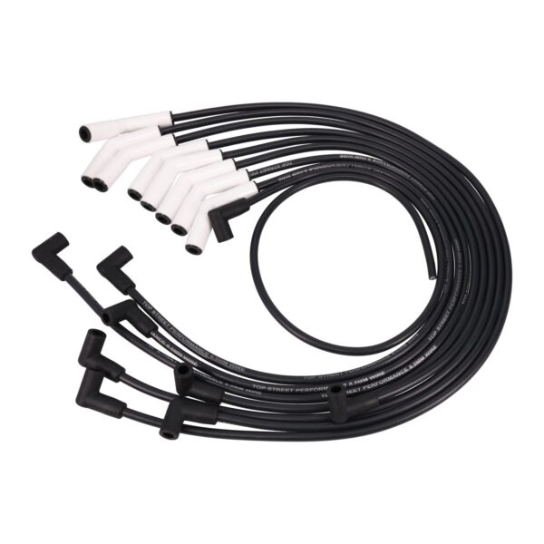 Chevy Big Block Wires; 8.5mm Black; 135 Deg. White Ceramic Plug Boots