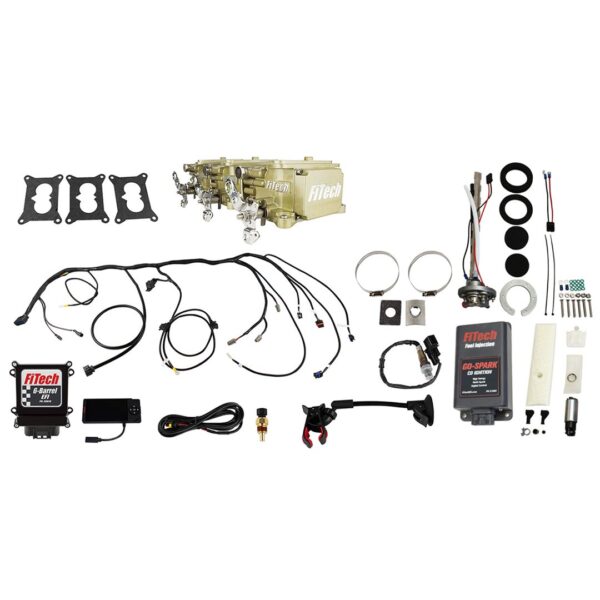 Go EFI 3x2 Tri Power 600 HP Classic Gold EFI System Master Kit