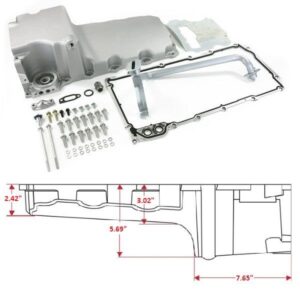LS Oil Pan Swap Kit, Rear Sump Oil Pan Kit for  Muscle Car / Truck Engine Swap