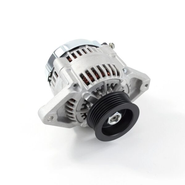 TSP Alternator; Mini Denso Style Race Serpentine 90 Amps; Satin