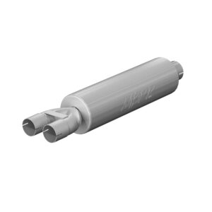 MBRP Exhaust 3in. ID inlet/dual 2.5in. ID outlet; 30in. Muffler; Mild Tone; AL