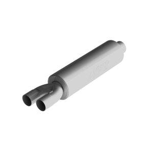 MBRP Exhaust 3in. ID inlet/dual 2.5in. ID outlet; 30in. Chambered Muffler; AL