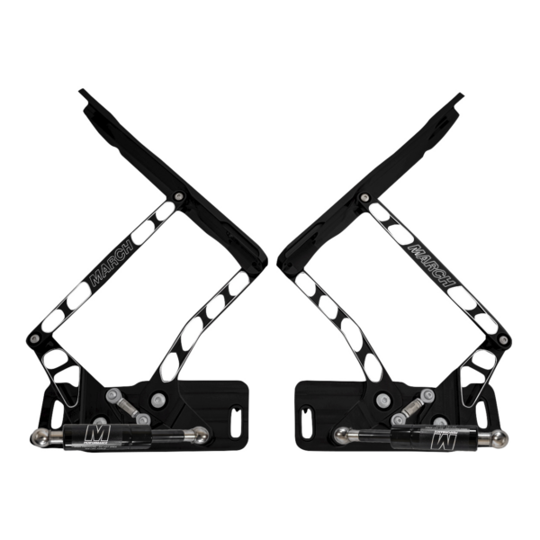 1967-1969 Chevy Camaro Hood Hinges, Gen I, Black Onyx, Fiberglass Hood