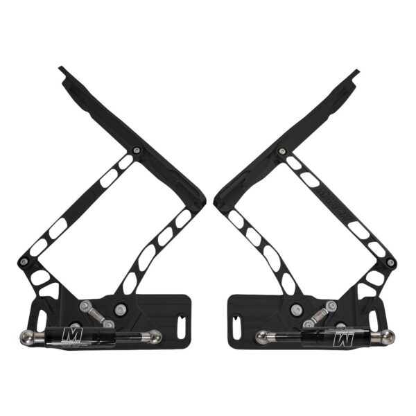 1965-1967 Chevy Biscayne Hood Hinges, Black, Fiberglass Hood
