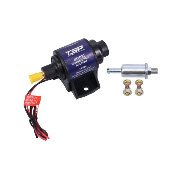 Micro Electric Fuel Pump; 35 gph; 4-7 PSI; Gasoline; with Filter; Carburetor