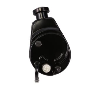 Power Steering Pump; GM Saginaw P Series; Keyway; Black