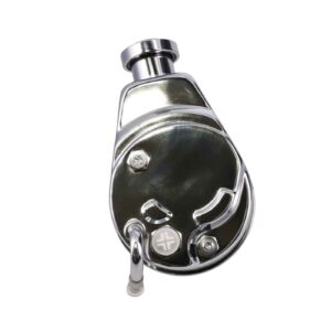 Power Steering Pump; GM Saginaw P Series; Keyway; Chrome