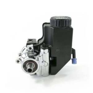 TSP Power Steering Pump; GM Type 2; Saginaw TC Series; w/ Integral Reservoir Chrome