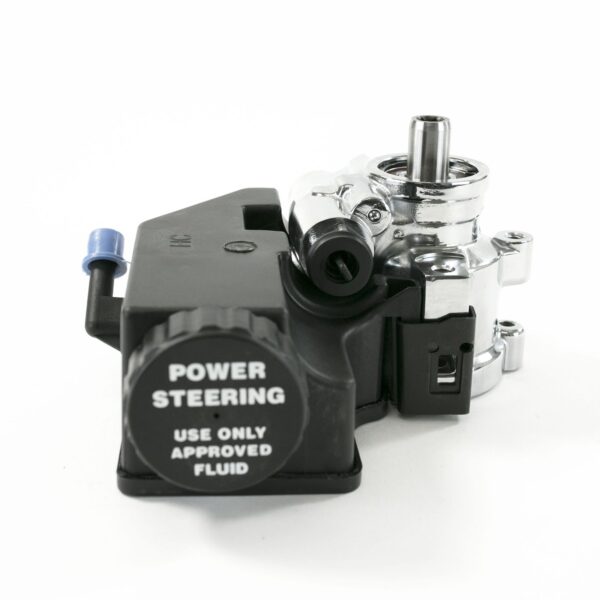 TSP Power Steering Pump; GM Type 2; Saginaw TC Series; w/ Integral Reservoir Chrome